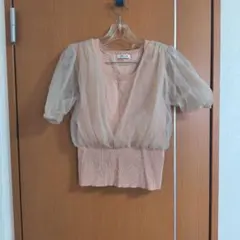 AS KNOW AS PINKY シースルー袖ニット