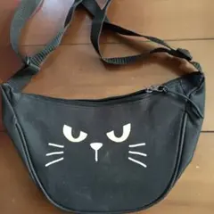 黒猫 ショルダーバッグ ブラック