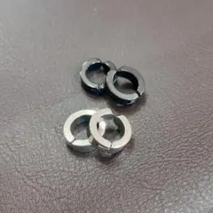 フェイクピアス 4個セット シルバー ブラック レディースメンズ イヤーカフ