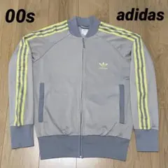 00s adidas ATPトラックジャケット ジャージ 刺繍ロゴ 短丈Y2K