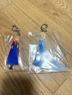 ディズニーストア　アナ　エルサ　キーチェーン　キーホルダーセット　アナ雪
