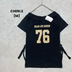 CHERI.E 半袖Tシャツ　黒【M】ロゴ　平成　Y2K カジュアル　綿100%