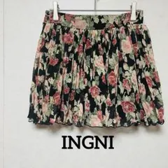 INGNI 花柄スカート風キュロット フレア ミニ丈 大人可愛い