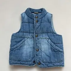 デニムブルー 中綿ベスト Sサイズ 値下げしました。