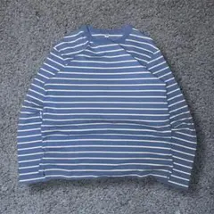 00s OLD UNIQLO ボーダーロンT レイヤード y2k 短丈 爽やか