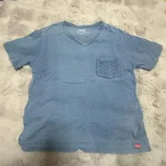 RODEO CROWNS VネックTシャツ ブルー