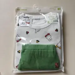 【新品未開封】ユニクロ　ミッフィー　半袖パジャマ　80