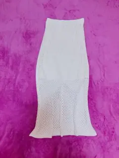 AZUL by moussy ホワイトタイトスカート