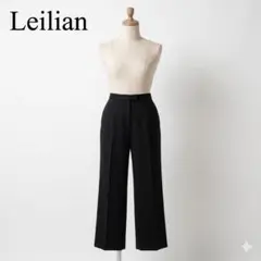 Leilian ウール スラックス パンツ 黒 13+ 大きいサイズ 日本製のサムネイル