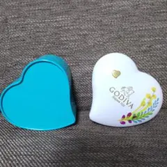 GODIVA 2019年 缶 ハート グリーン