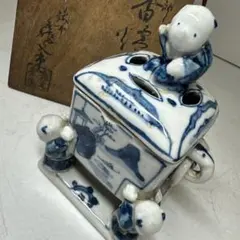 a様用○江戸中期 古伊万里 柿右衛門様式 色絵 独角獅子 避邪 肉厚