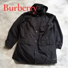 Burberry バーバリー フード付きコート ダウンベスト取り外し可 黒　L