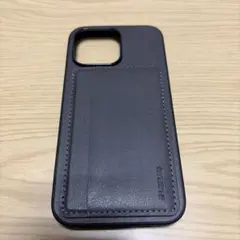 iPhone用カードポケット付きケース 黒