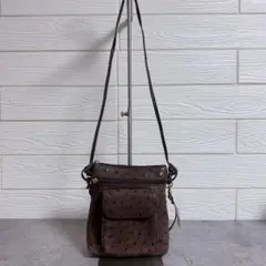 No.375 オーストリッチ 高級 本革 レザー ハンド ショルダー バッグ