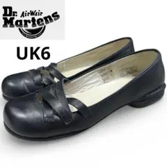 ドクターマーチン　バレーシューズ　フラットシューズ25cm 幅広UK6 ブラック