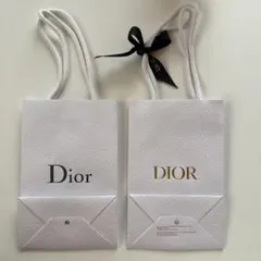 Dior ショップ袋 ホワイト 2枚セット