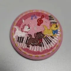 ディズニーキャラクター刺繍缶バッジ　おしゃれキャット