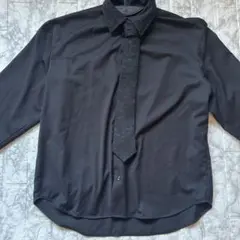 美品】HARE レースネクタイ付きシャツ ブラック