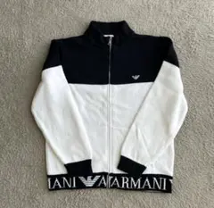 美品 エンポリオアルマーニ ジップアップファスナー付きセーター 130