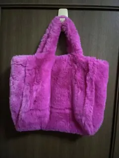【美品】ピンクファー トートバッグ