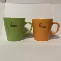Mister Donut マグカップセット（緑・オレンジ）