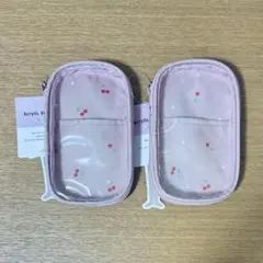 3COINS スリコ アクスタポーチ ピンク チェリー さくらんぼ 2点セット