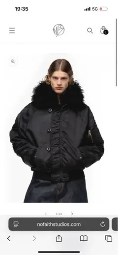 NO/FAITH STUDIOSASTRO FUR BOMBER JACKET