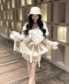 bobon21ハートくり抜きスリムlookニットワンピース - メルカリ