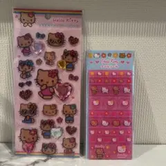 【正規品・匿名配送】日焼けキティ　タイルシール　キラキラインストーンシール