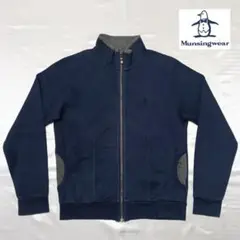 【Munsingwear】マンシングの刺繍ロゴ入りジップアップジャージ（М）