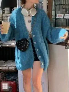 GRL ウール混シャギーニットカーディガン【kz361】