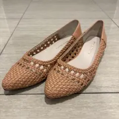 オリエンタルトラフィック　編み込みデザイン フラットシューズ