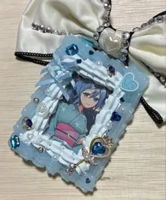 ホイップデコ　ブルー リボン　推し活