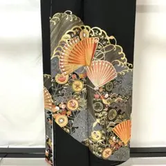 D738 黒留袖 宝尽くし 刺繍 金駒刺繍 比翼なし 正絹着物 袷 未使用極美