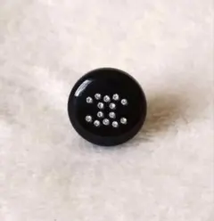 CHANEL シャネル ピアス 片耳 ココマーク ラインストーン 黒 05V