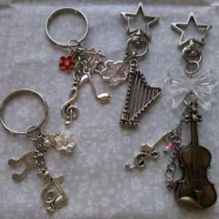 音楽モチーフ キーホルダーセット 4個☆