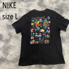 NIKE ナイキ 黒 Tシャツ ブラック 半袖 バックプリント Lサイズのサムネイル