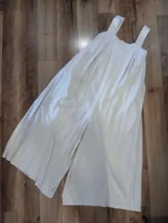 ★AZUL★ベージュワイドシルエット サロペット オールインワン★麻×レーヨンのサムネイル