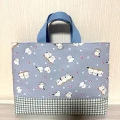 No.1132 小さめレッスンバッグハンドメイド 女の子 シマエナガ 鳥 動物