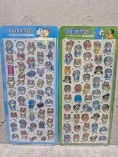 韓国限定 ドラえもん 3Dクリスタルシール ぷっくり立体 新品未開封　2種セット