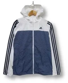【未使用】adidasアディダス フード ウインドブレーカー ナイロンジャケット