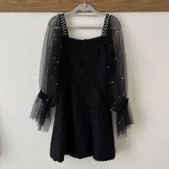 シースルー袖ナイトドレス M