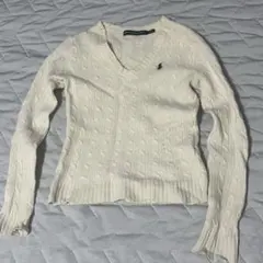 Ralph Lauren ラルフローレン 白　ニット　セーターのサムネイル