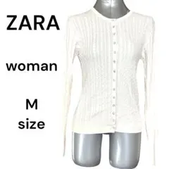ザラ Msize ニットカーディガン 秋用 冬準備 着回し リブ編み