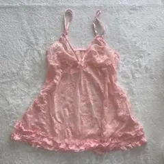 ピンク レース キャミソール Lサイズ