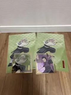 鬼滅の刃　アニプレックスオンラインくじ　クリア色紙　クリアファイル　実弥　玄弥