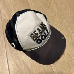 BEAMS GOLF メッシュキャップ ホワイト/ネイビー