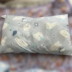 北極熊とペンギン柄の枕
