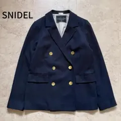 SNIDEL Sustainable ネイビー イレギュラー金ボタンジャケットS