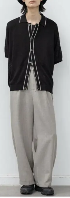 LAKOLE メランジブッチャータックパンツ　最終値下げ品